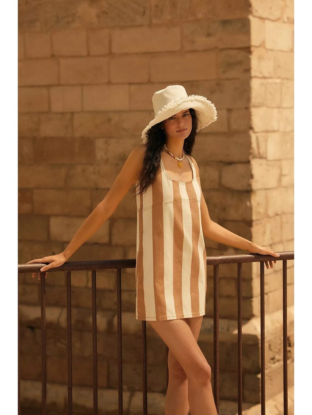 SIMON MILLER Anthropologie Sahara Striped Mini Tank Dress